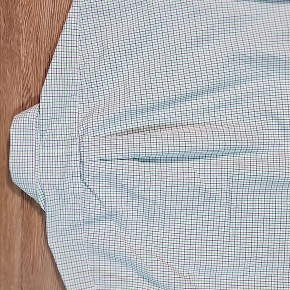 Ralph Lauren 100% Cotton Navy Green Check Plaid Long Sleeve Button Down Shirt - Picture 7 of 12